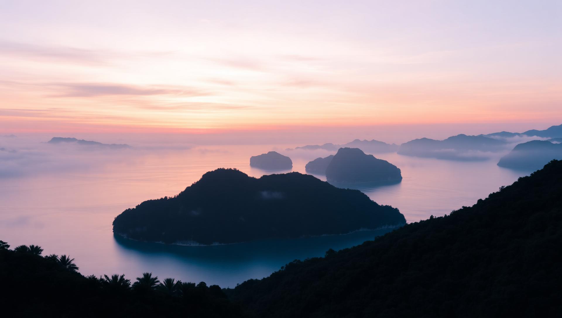 Sunrise over Hin Wong Bay, Koh Tao